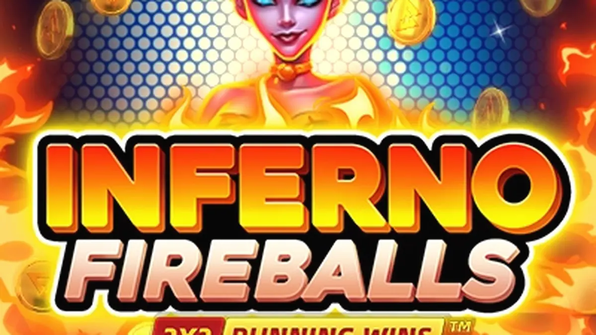 Tampilan visual slot Inferno Fireballs yang membara dengan tema api
